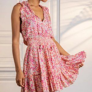 Poupette St. Barth Triny Mini Dress, Purple Daffodil, Size XS, New With Tags